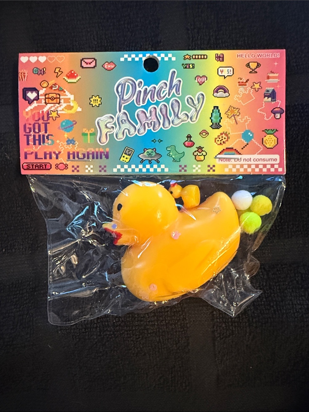 Pinch Family yellow squishy duck